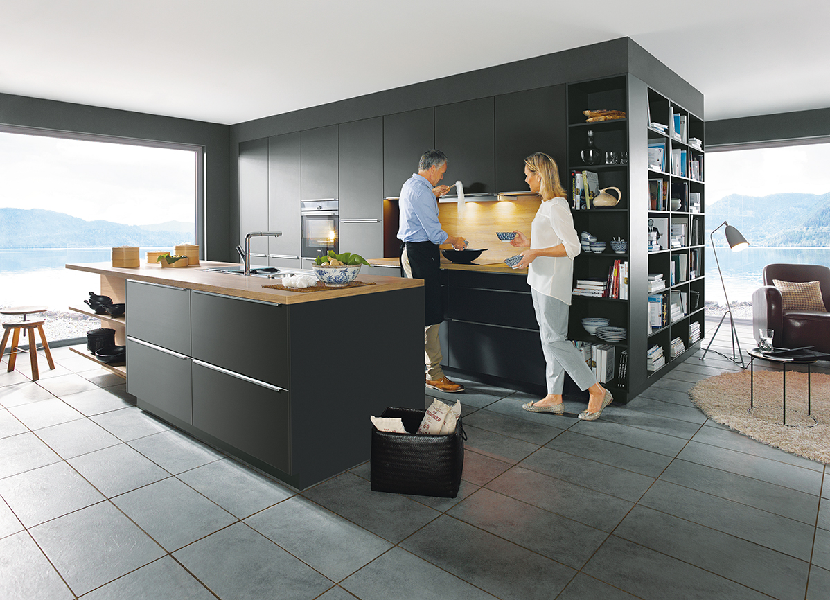 Dark kitchen design in Fife